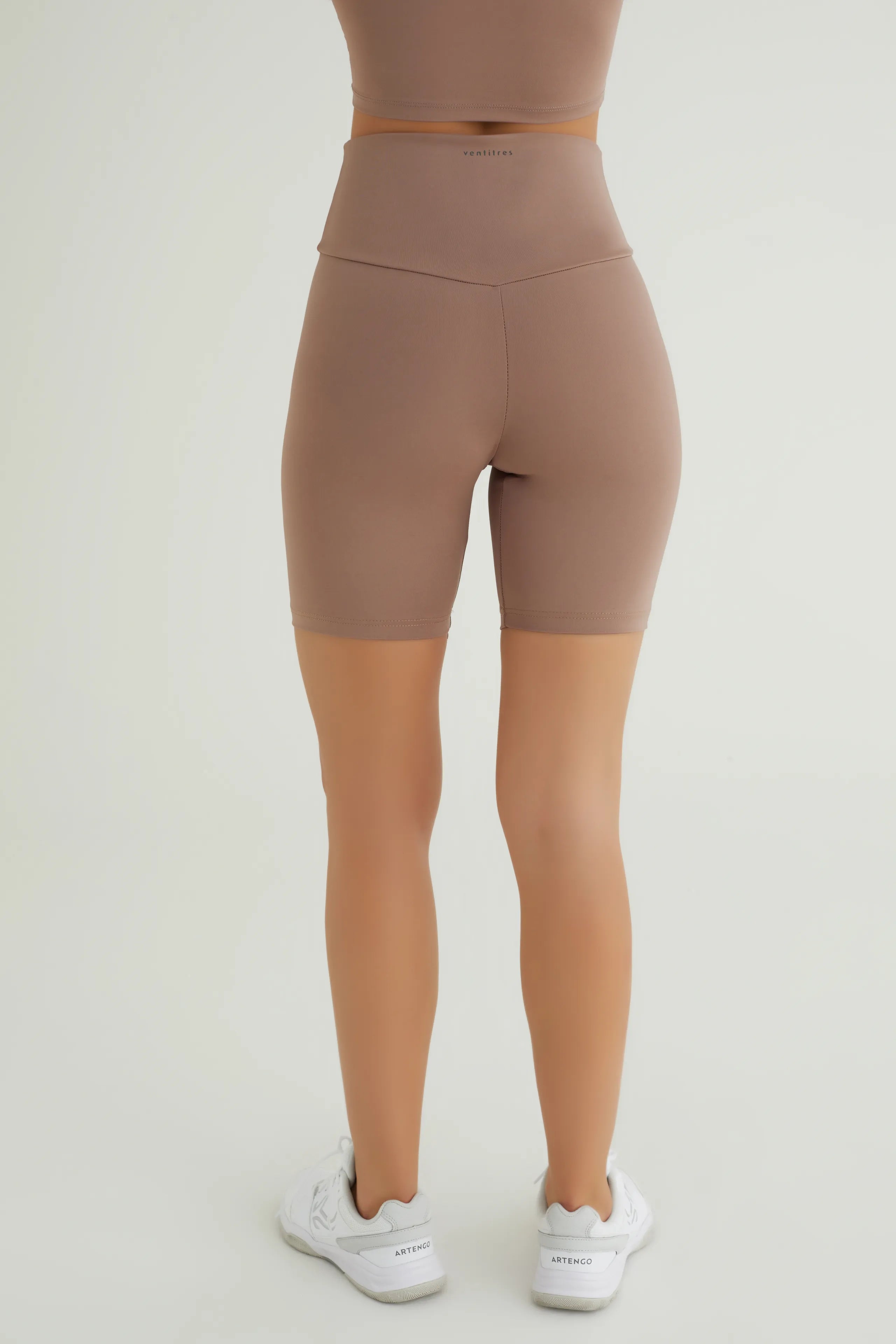 Comfortlux Taba Yüksek Bel Cep Detaylı Bisiklet Taytı 20 Cm