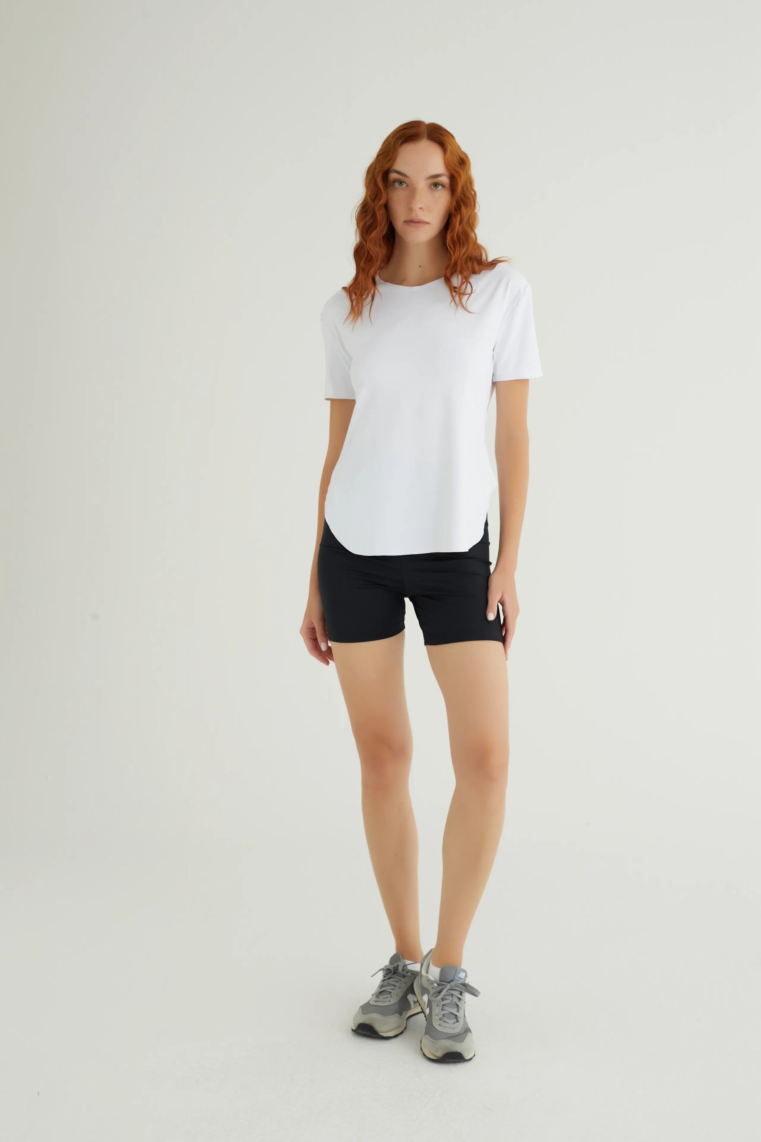 Kısa Kollu Beyaz Polyamid T-Shirt