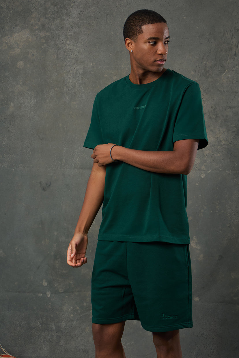 Urban Yeşil Regular Fit T-Shirt, enerjik rengi ve sade tasarımıyla günlük stilinize dinamik bir dokunuş katar. Rahat kalıbı ve yumuşak dokusu sayesinde gün boyu konfor sunarken, şıklığınızdan da ödün vermez.