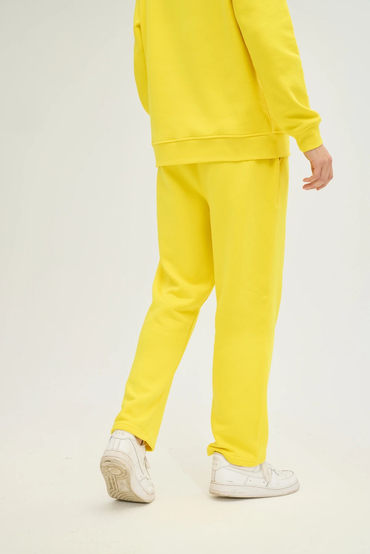 Unisex Sarı Oversize Eşofman Altı