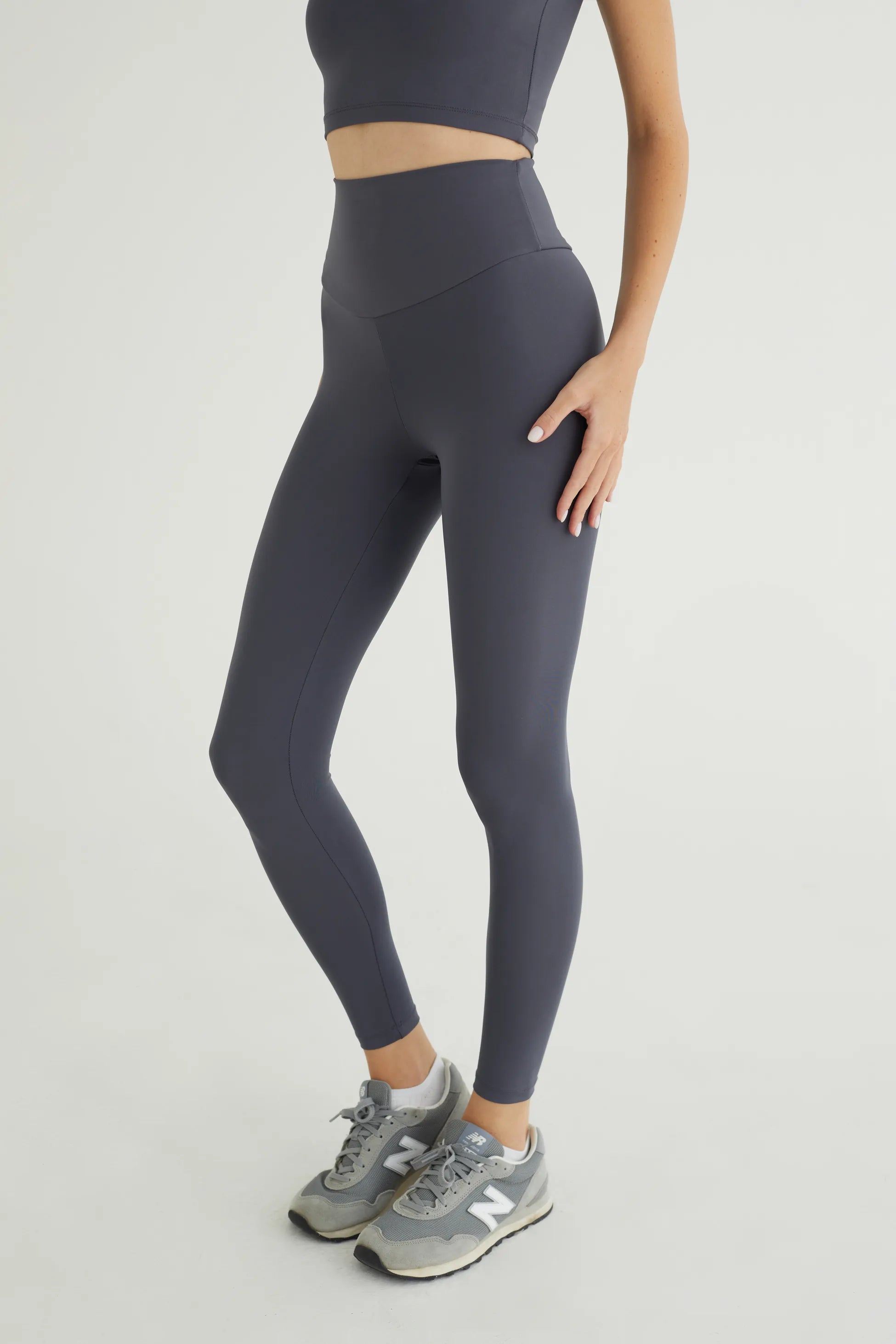 Comfortlux Antrasit Yüksek Bel Bilek Boy Tayt
