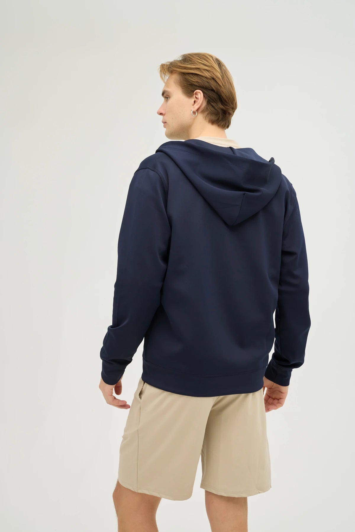 Unisex Lacivert Kapüşonlu ve Fermuarlı Scuba Üst Regular Fit