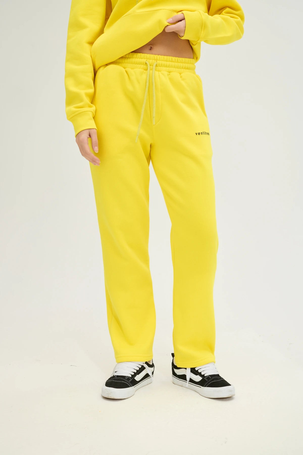 Unisex Sarı Oversize Eşofman Altı