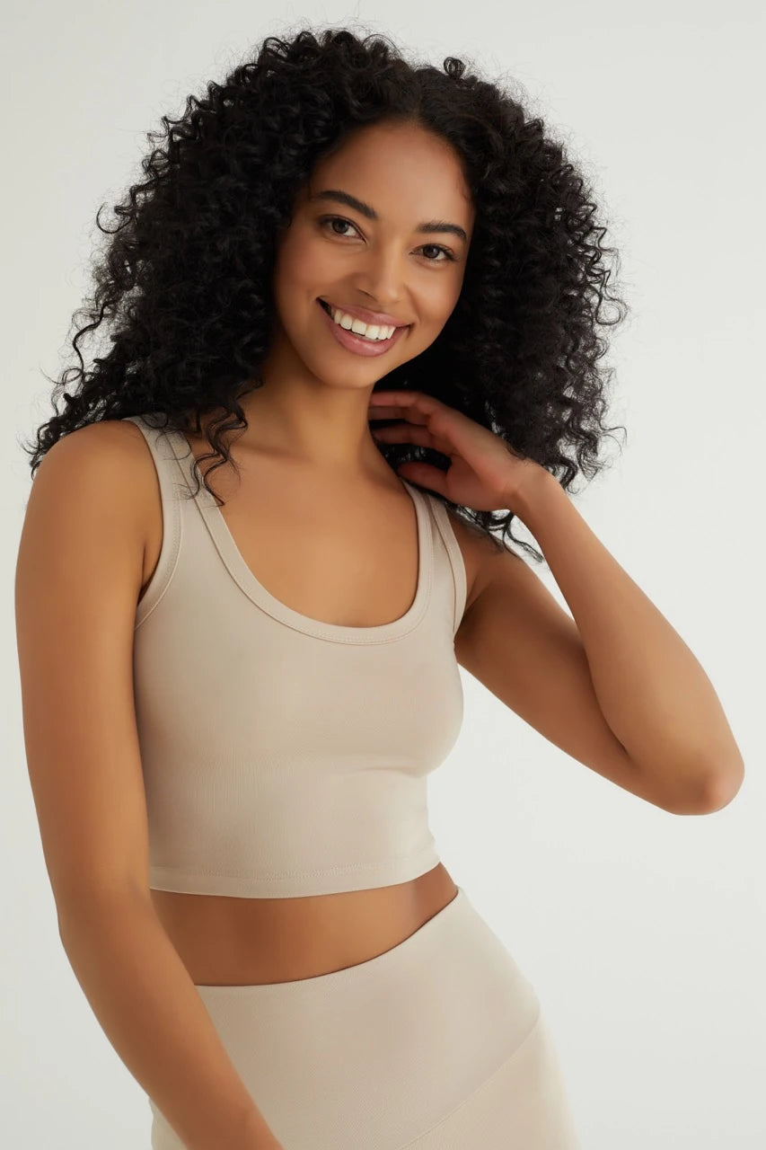 Comfortlux Bej Crop Atlet