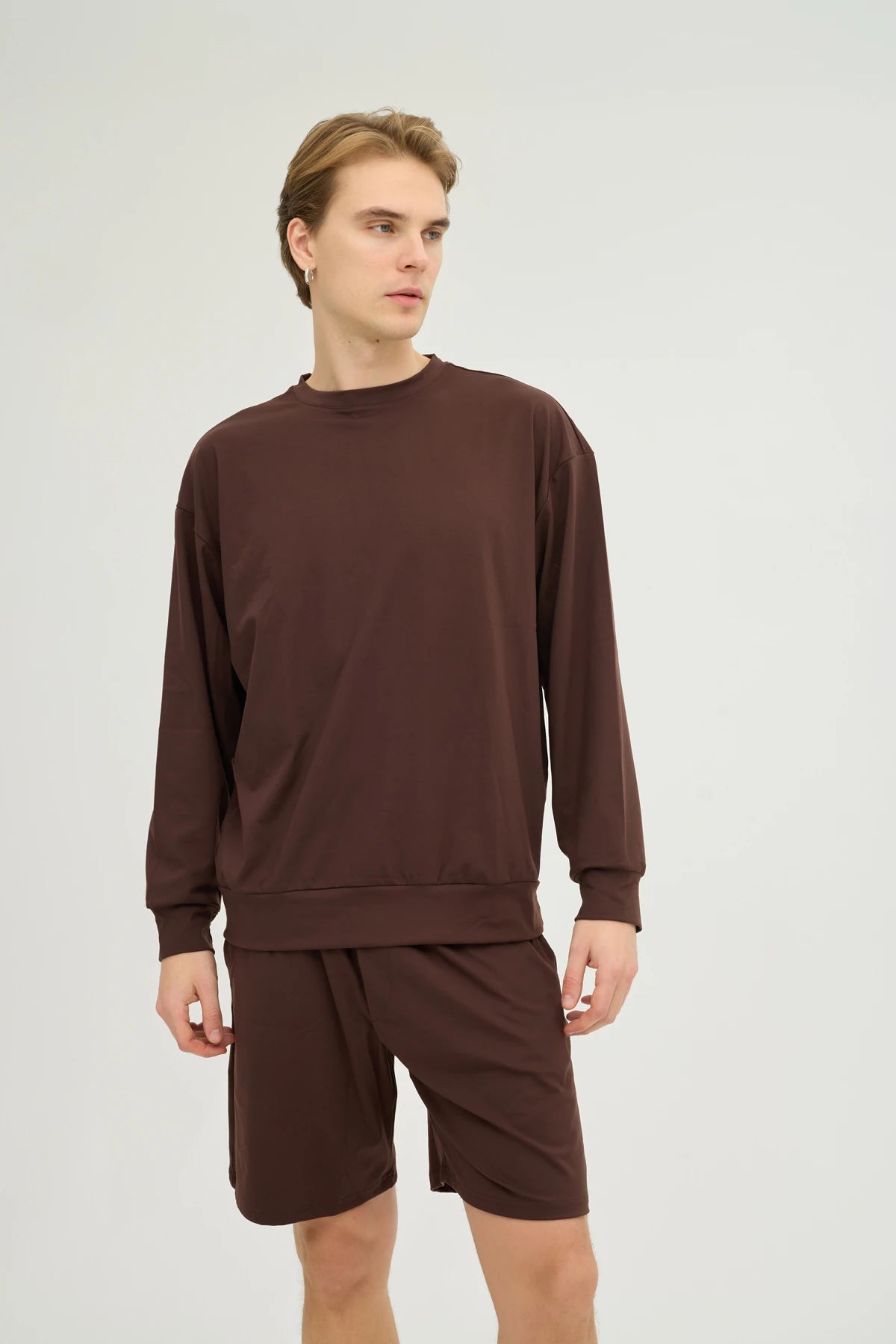 Kahverengi Sweatshirt Takım