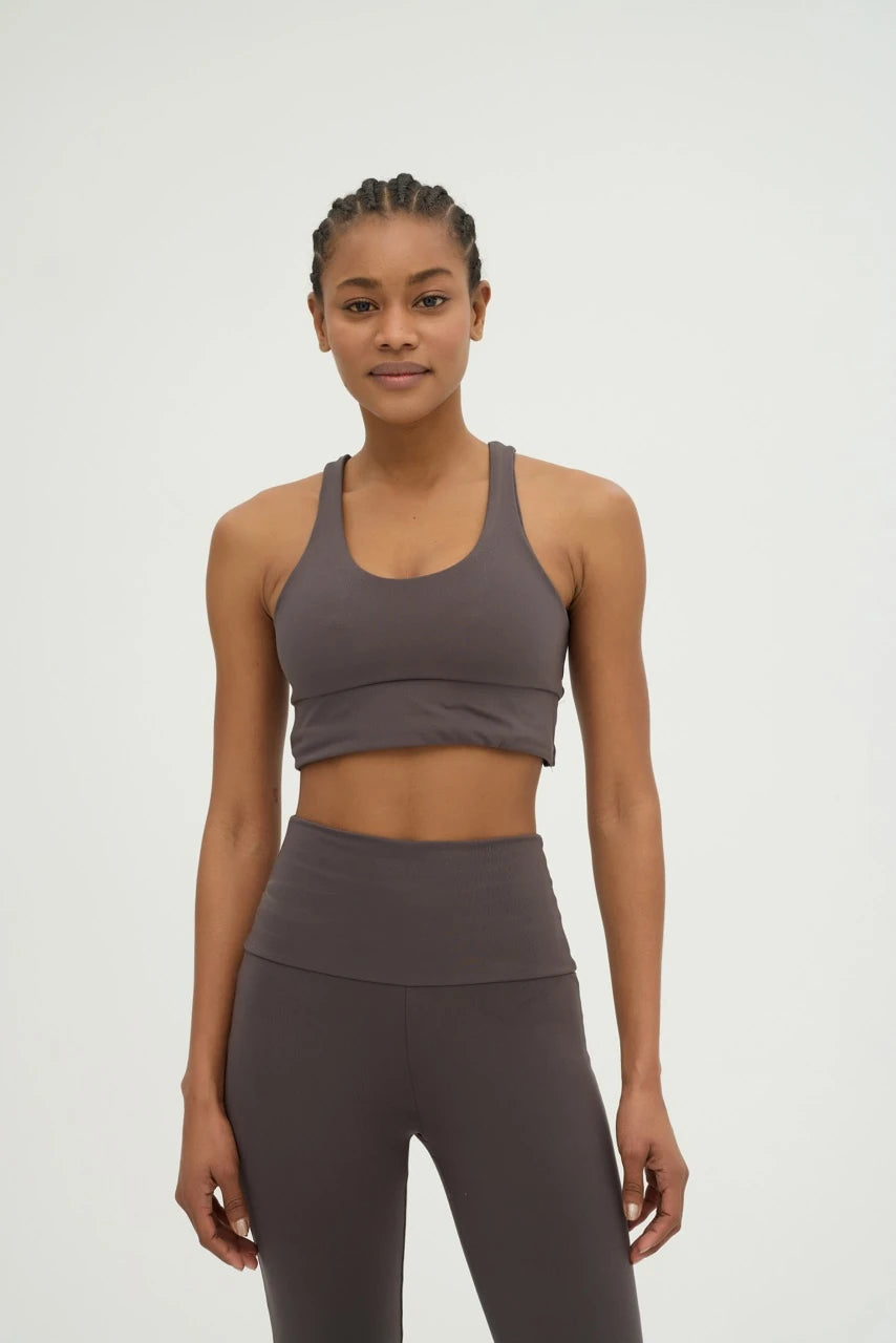 Comfortlux Sırtı Açık Crop - Füme