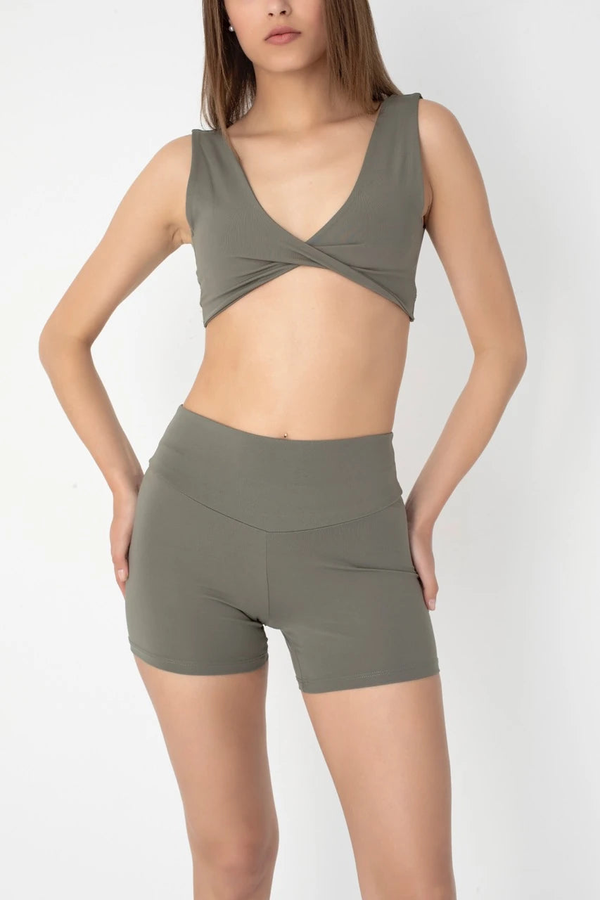 Comfortlux Haki Crop