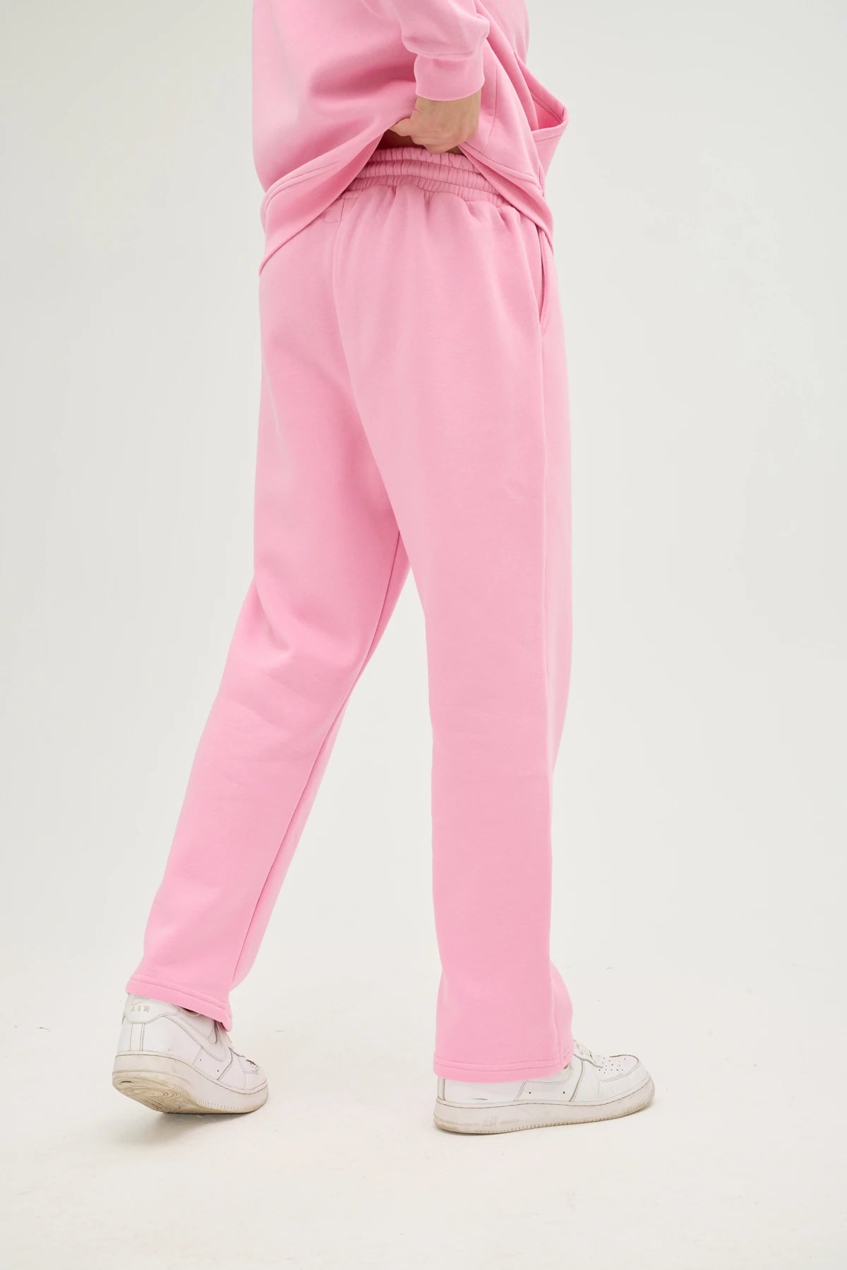Unisex Pembe Oversize Eşofman Altı