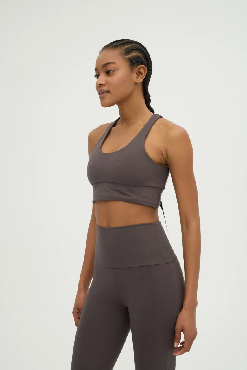 Comfortlux Sırtı Açık Crop - Füme