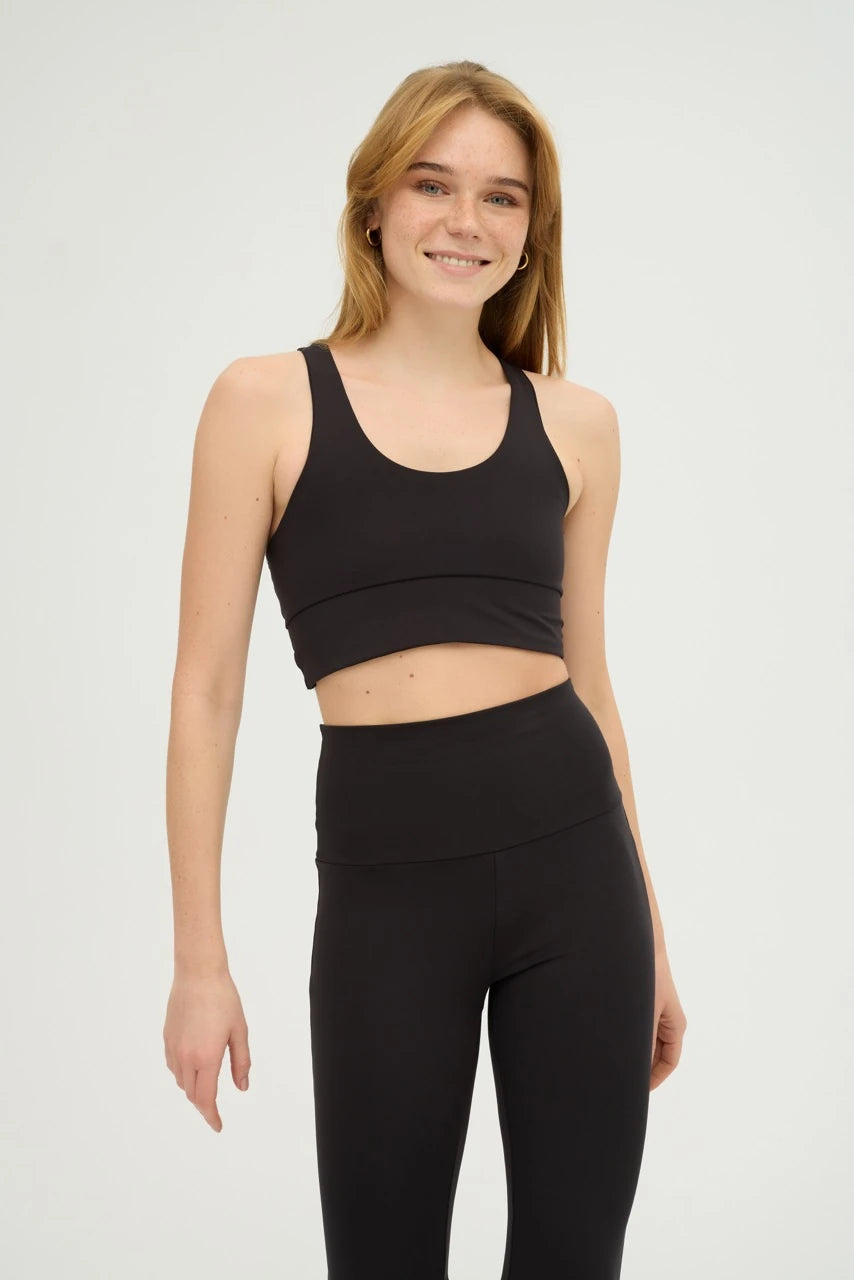 Comfortlux Siyah Sırtı Açık Crop