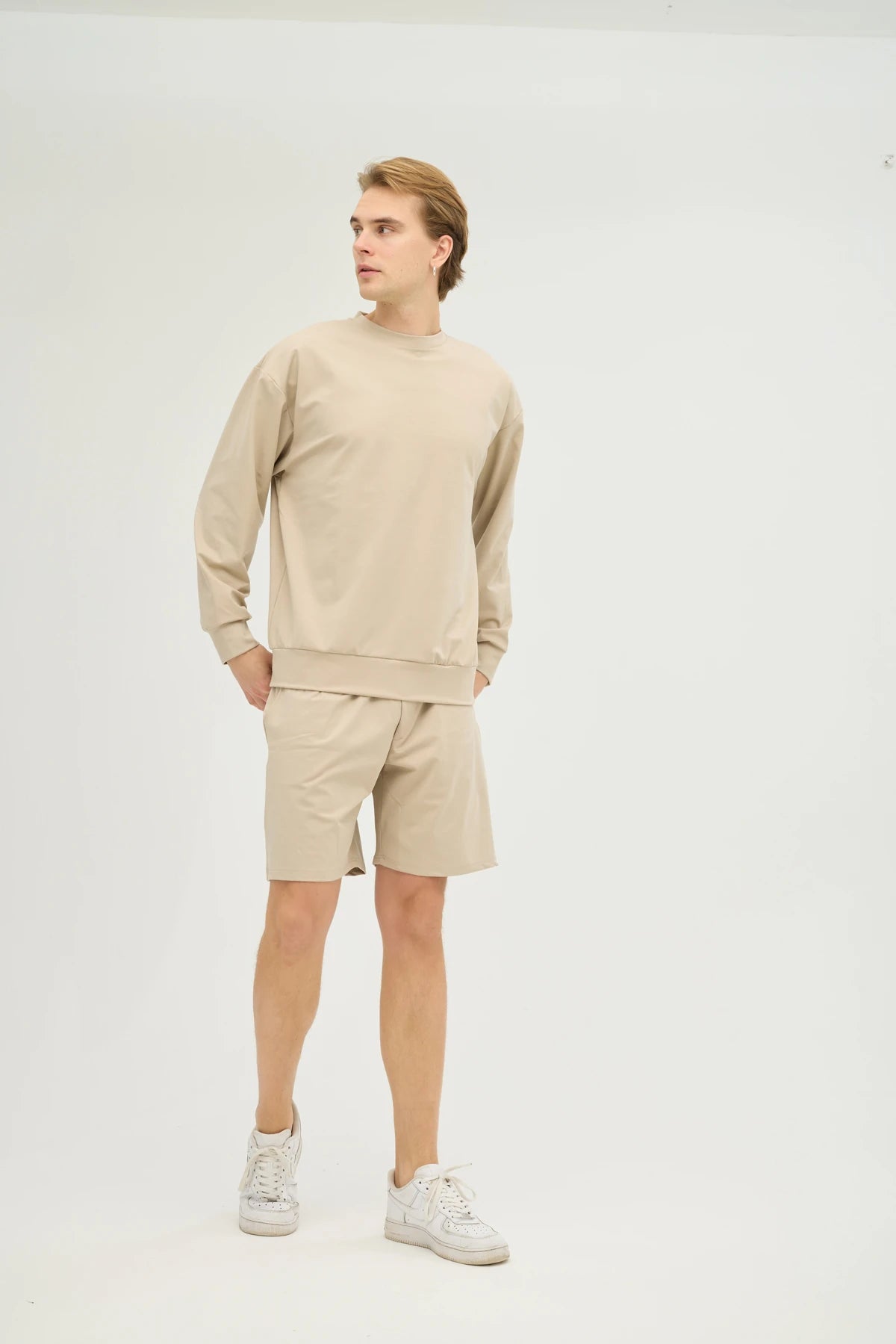 Bej Sweatshirt Takım