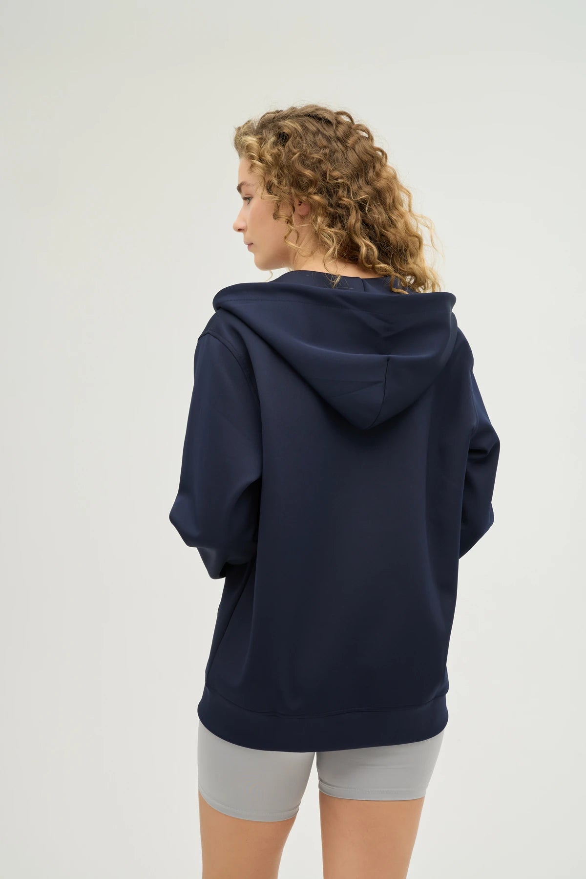 Unisex Lacivert Kapüşonlu ve Fermuarlı Scuba Üst Regular Fit