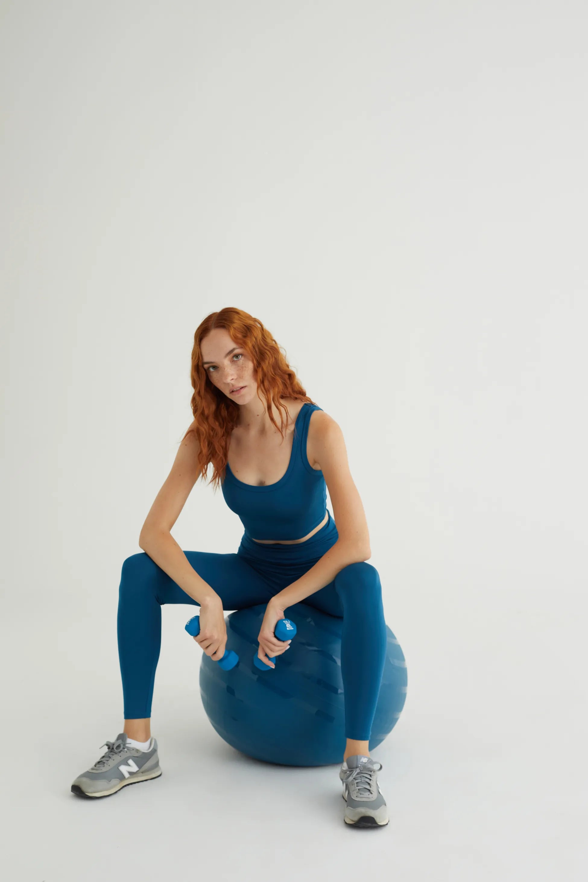 Comfortlux Petrol Mavisi Yüksek Bel Bilek Boy Tayt