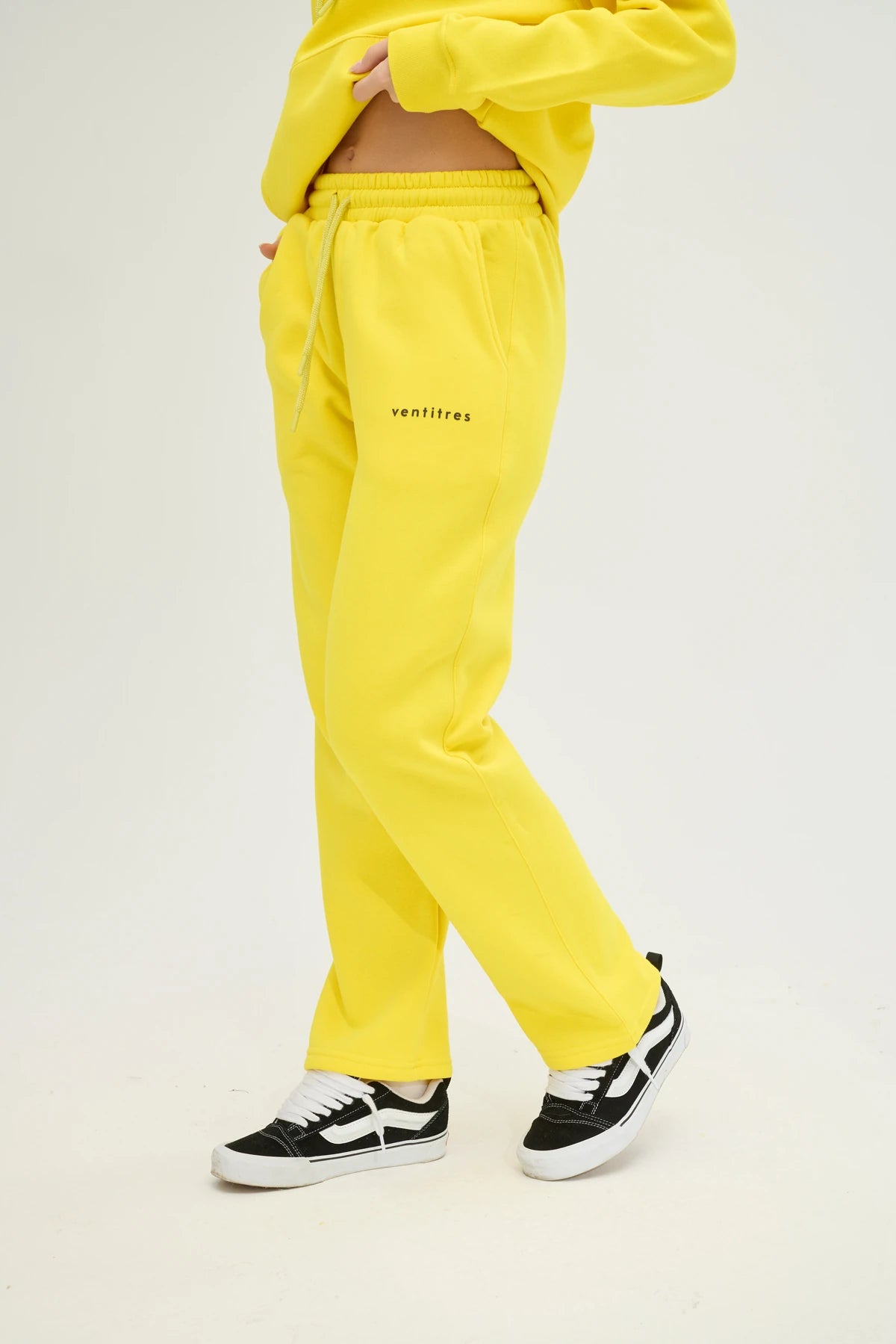 Unisex Sarı Oversize Eşofman Altı