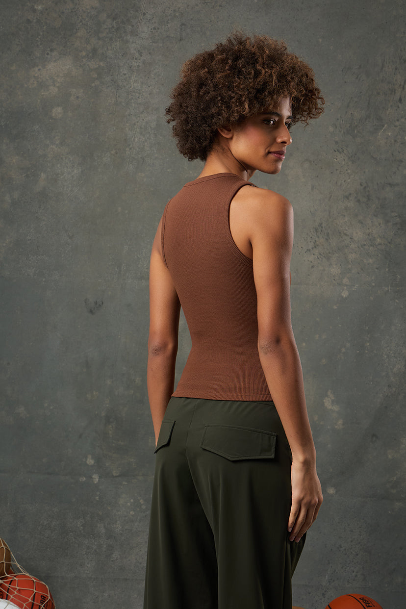 Luna Kahverengi Rib Tank