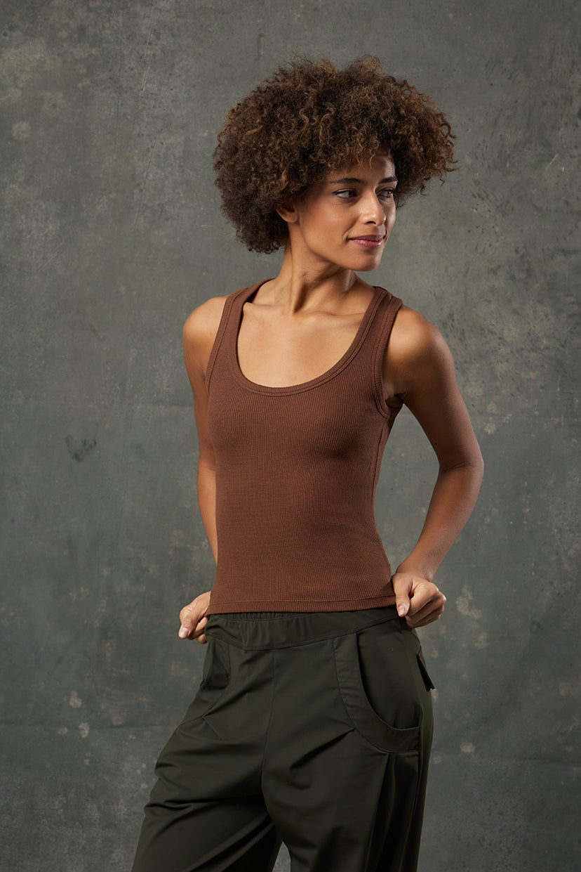 Luna Kahverengi Rib Tank
